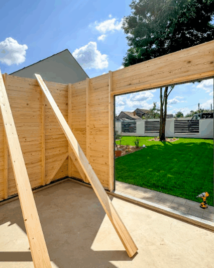 Kerti faház építése