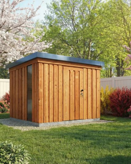 Vörösfenyő Faház – Lapostetős